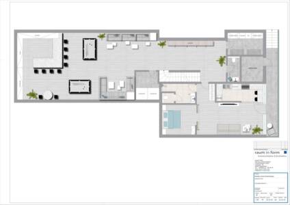 K1024 6 Raum In Form Architektur & Innenarchitektur Kerstin Bertz Planung Villa Kroatien Endkonzept Grundriss KG Mit Höhen