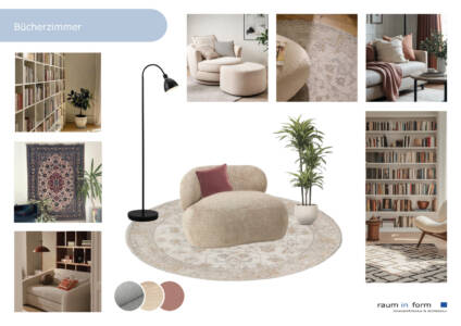 Raum-in-form Kerstin Bertz Helmbrecht Moodboard Bücherzimmer