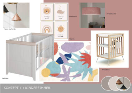 Raum-in-form Kerstin Bertz Helmbrecht Moodboard Konzept 1 Kinderzimmer