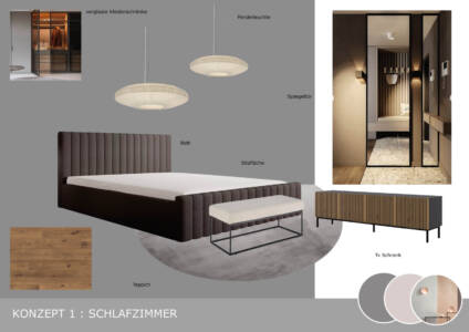 Raum-in-form Kerstin Bertz Helmbrecht Moodboard Konzept 1 Schlafzimmer