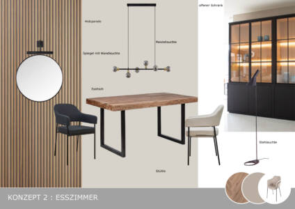 Raum-in-form Kerstin Bertz Helmbrecht Moodboard Konzept 2 Esszimmer