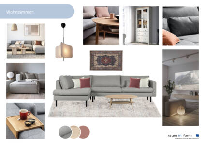 Raum-in-form Kerstin Bertz Helmbrecht Moodboard Wohnzimmer