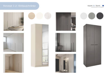Raum-in-form Kerstin Bertz Helmbrecht Moodboard  Konzept1 2 Einbauschraenke