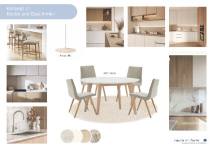 Raum-in-form Kerstin Bertz Helmbrecht Moodboard  Konzept1 Kueche Esszimmer