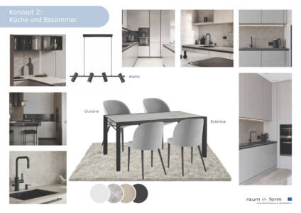 Raum-in-form Kerstin Bertz Helmbrecht Moodboard  Konzept2 Kueche Esszimmer