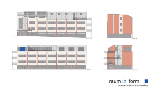 Raum In Form- Innenarchitektur & Architektur Kerstin Bertz-Helmbrecht Finalkonzept  Bürogebäude (1) Fassadenansicht NEU