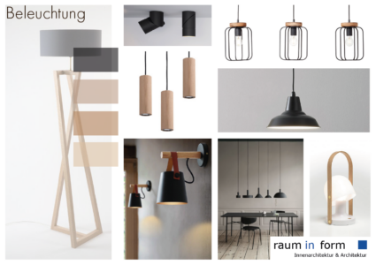 Raum In Form- Innenarchitektur& Architektur Kerstin Bertz Helmbrecht Moodboard Beleuchtung