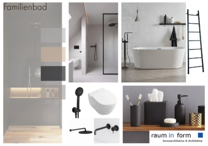 Raum In Form- Innenarchitektur& Architektur Kerstin Bertz Helmbrecht Moodboard Familienbad