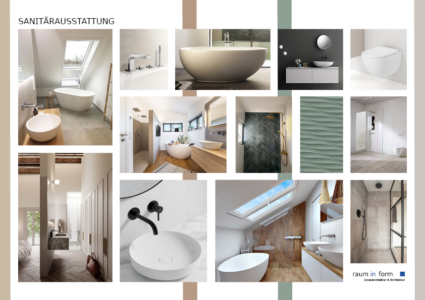 Raum In Form- Innenarchitektur& Architektur Kerstin Bertz Helmbrecht Moodboard Sanitärausstattung